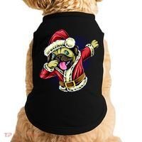 Funny Pug Dabbing Santa Claus Doggie Tank thumb 0
