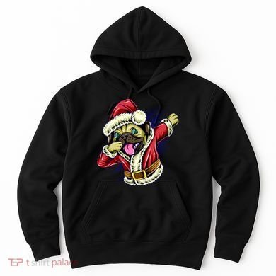 Funny Pug Dabbing Santa Claus Hoodie