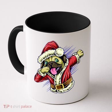 Funny Pug Dabbing Santa Claus Coffee Mug
