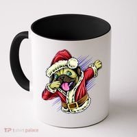 Funny Pug Dabbing Santa Claus Coffee Mug thumb 0
