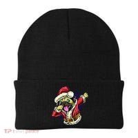 Funny Pug Dabbing Santa Claus Beanie thumb 0