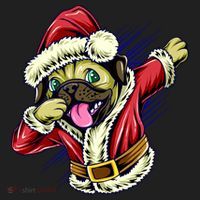 Funny Pug Dabbing Santa Claus Beanie thumb 2