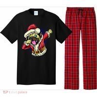 Funny Pug Dabbing Santa Claus Pajama Set thumb 0