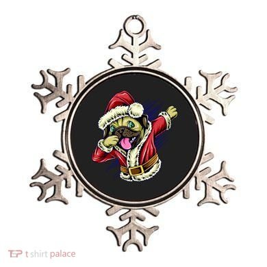 Funny Pug Dabbing Santa Claus Ornament