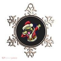 Funny Pug Dabbing Santa Claus Ornament thumb 0