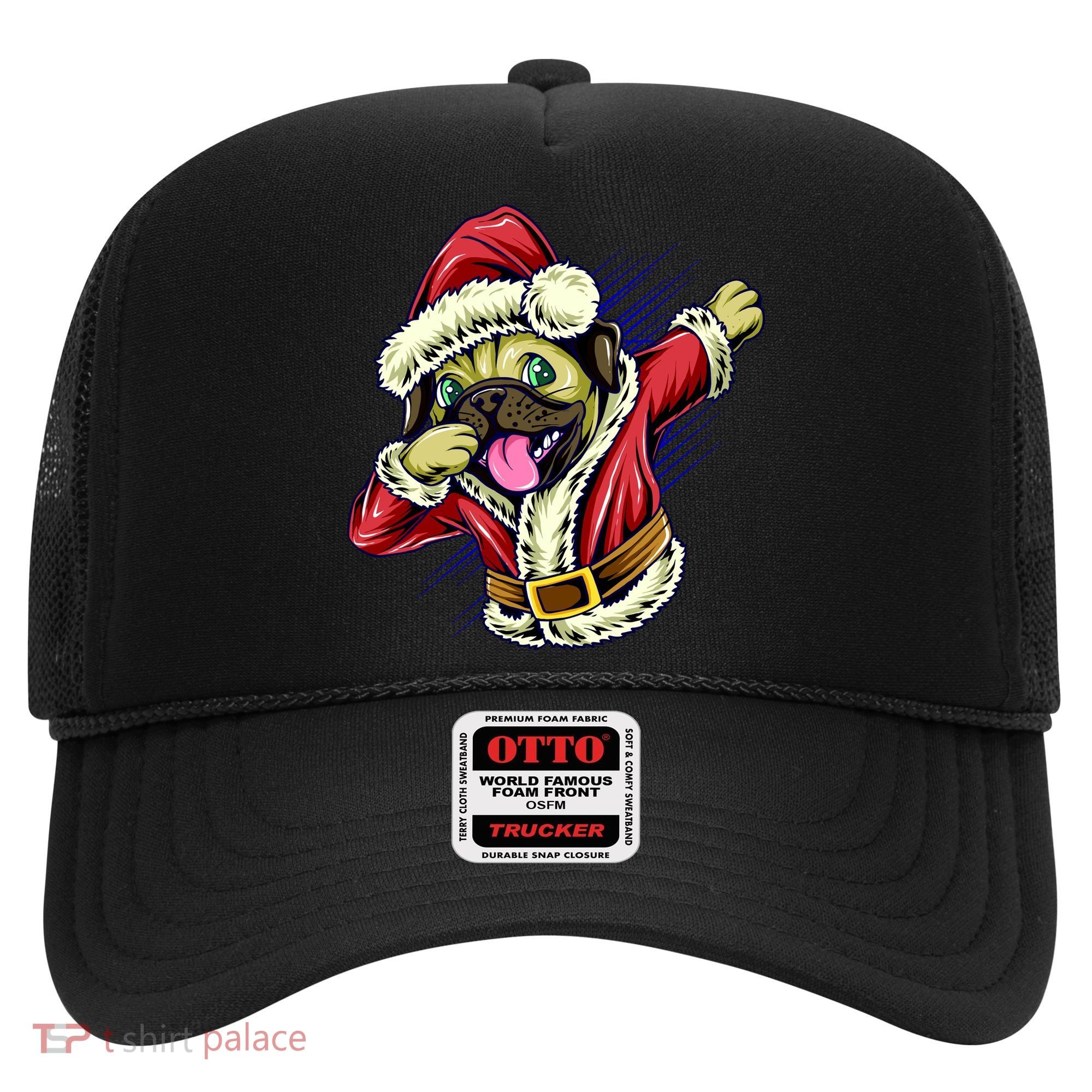 Funny Pug Dabbing Santa Claus Hat