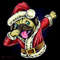 Funny Pug Dabbing Santa Claus Visor thumb 3