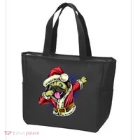 Funny Pug Dabbing Santa Claus Tote Bag thumb 3
