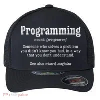 Funny Programmer Definition Debugger Computer Programmer Cute Gift Flexfit Unipanel Trucker Cap thumb 0
