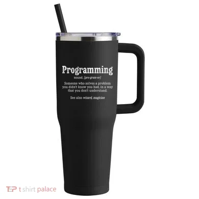 Funny Programmer Definition Debugger Computer Programmer Cute Gift 40oz Vacuum Insulated Stainless Steel Travel Tumbler