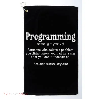 Funny Programmer Definition Debugger Computer Programmer Cute Gift Golf Towel