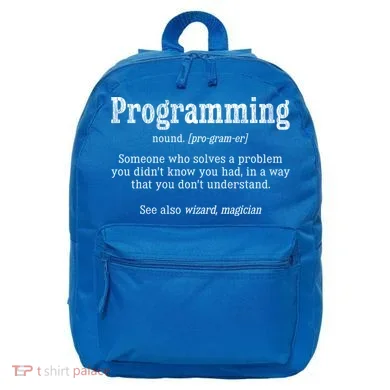 Funny Programmer Definition Debugger Computer Programmer Cute Gift 16 in Basic Backpack