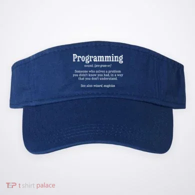 Funny Programmer Definition Debugger Computer Programmer Cute Gift Visor