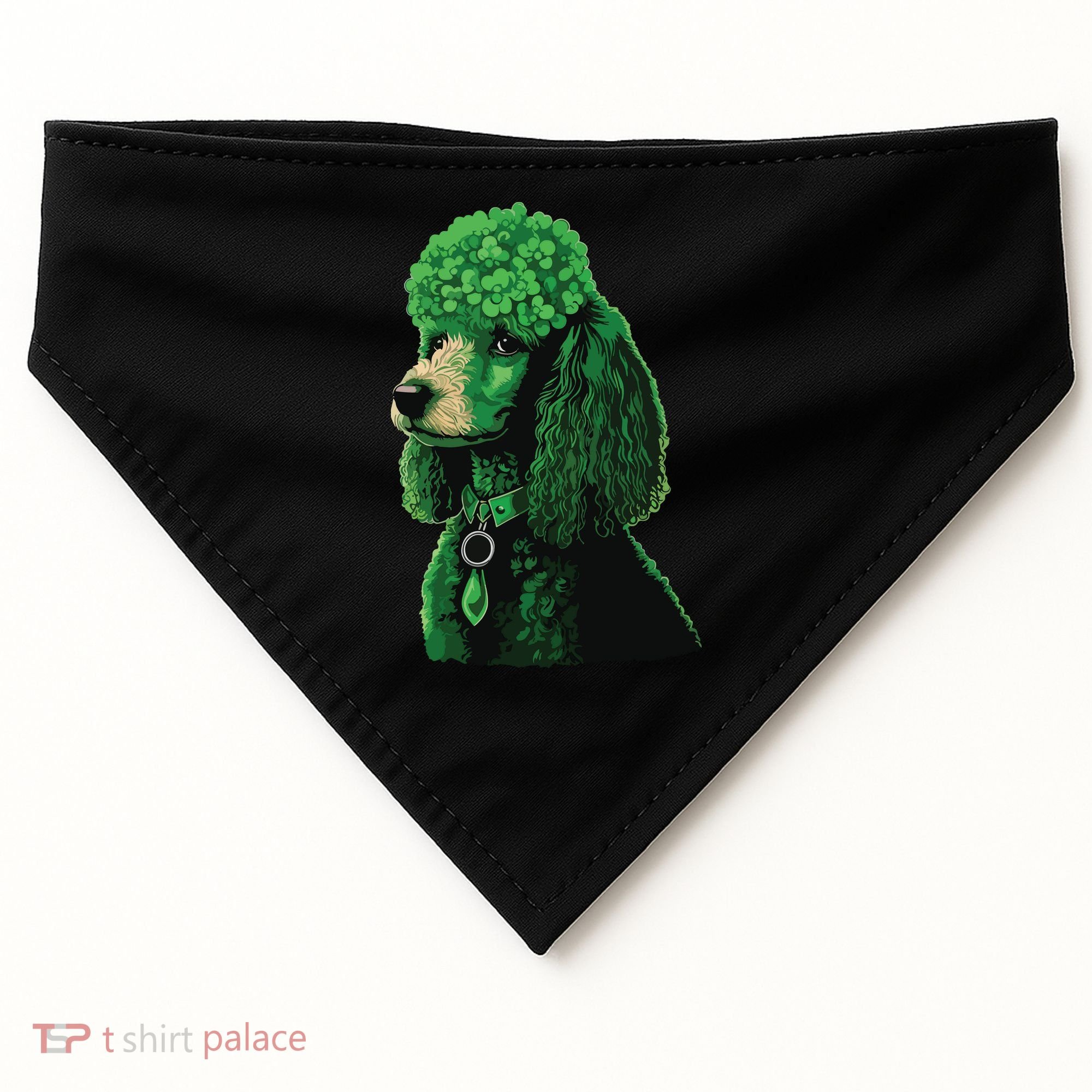 Funny Poodle Dog Miniature Poodle Toy Poodle St Patricks USA-Made Doggie Bandana