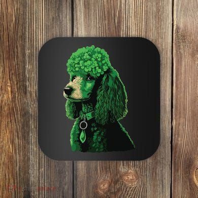 Funny Poodle Dog Miniature Poodle Toy Poodle St Patricks Coaster