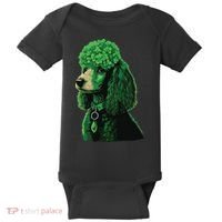 Funny Poodle Dog Miniature Poodle Toy Poodle St Patricks Baby Bodysuit thumb 0