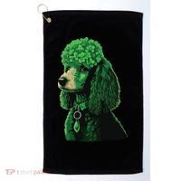 Funny Poodle Dog Miniature Poodle Toy Poodle St Patricks Golf Towel thumb 0