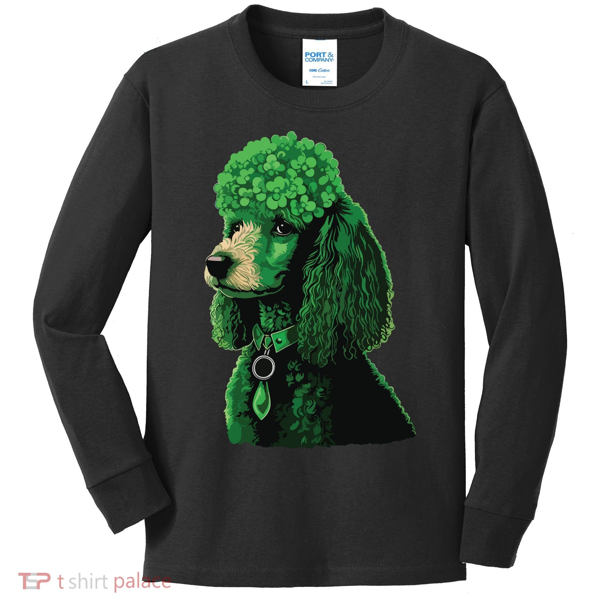 Funny Poodle Dog Miniature Poodle Toy Poodle St Patricks Kids Long Sleeve Shirt