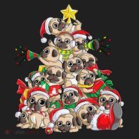 Funny Pug Dog Cute Christmas Gift Women's Sweatshirt thumb 2
