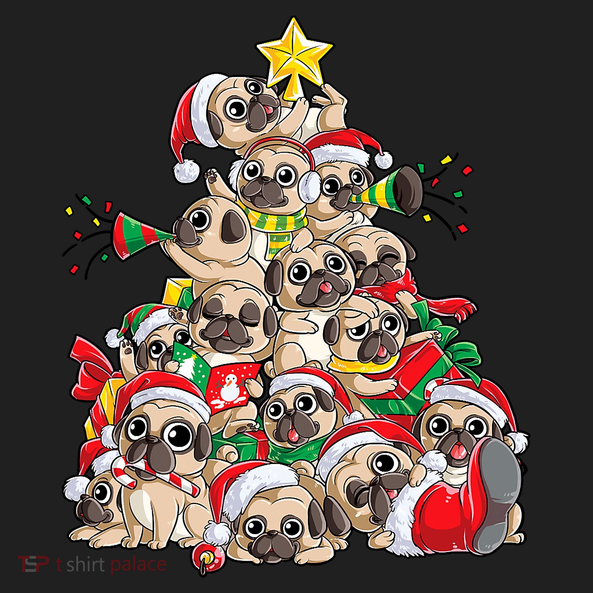 Funny Pug Dog Cute Christmas Gift Women's Sweatshirt
