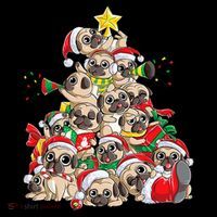 Funny Pug Dog Cute Christmas Gift Coaster thumb 2