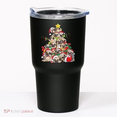 Funny Pug Dog Cute Christmas Gift Tumbler
