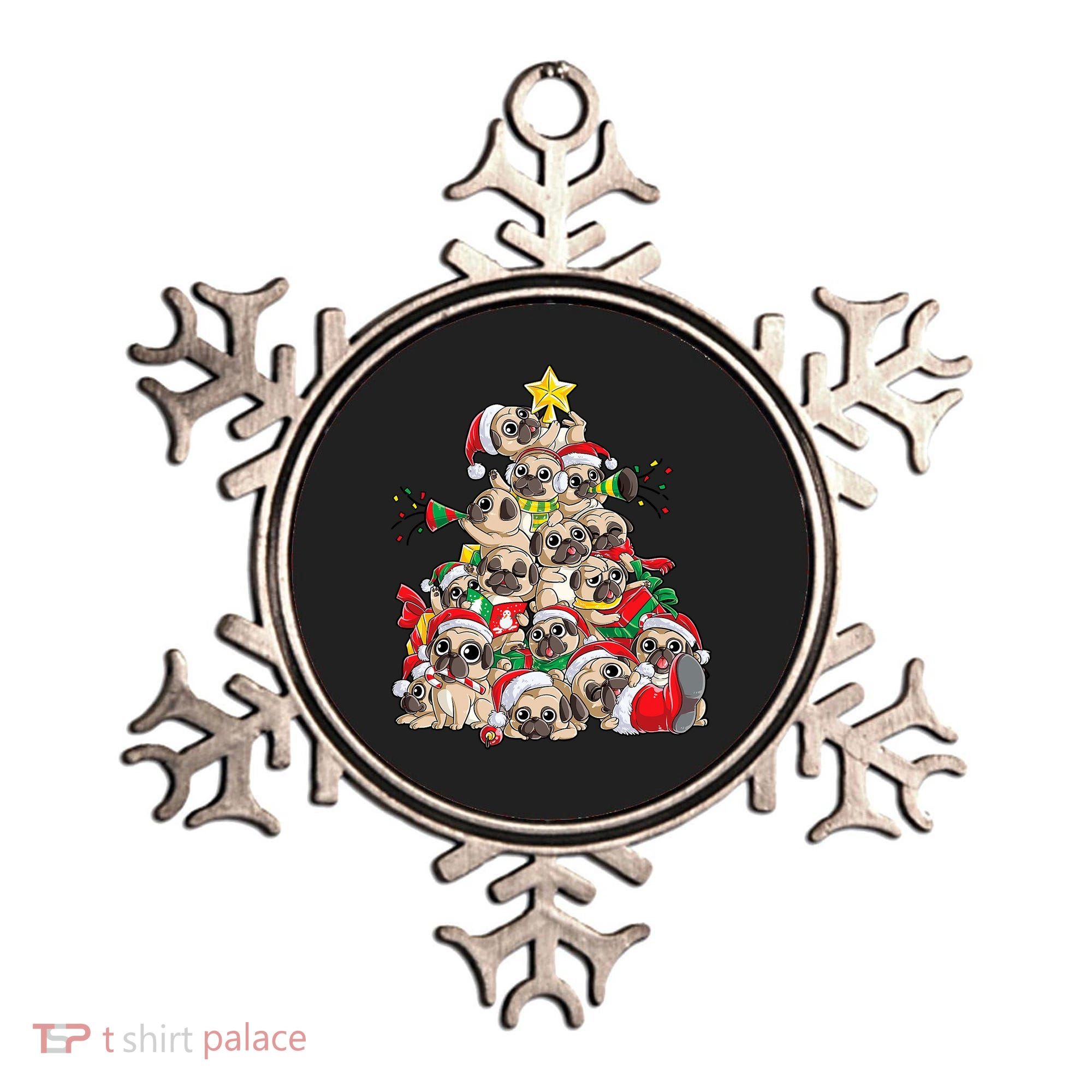 Funny Pug Dog Cute Christmas Gift Ornament