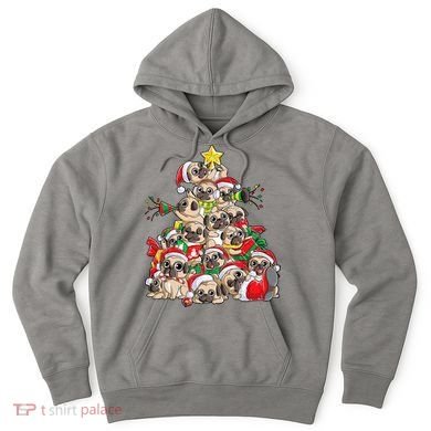 Funny Pug Dog Cute Christmas Gift Hoodie
