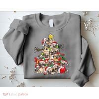 Funny Pug Dog Cute Christmas Gift Sweatshirt thumb 2