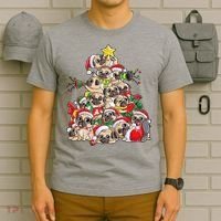 Funny Pug Dog Cute Christmas Gift T-Shirt thumb 6