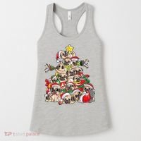Funny Pug Dog Cute Christmas Gift Women's Tank Top thumb 0