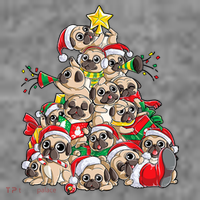 Funny Pug Dog Cute Christmas Gift Toddler Hoodie thumb 2