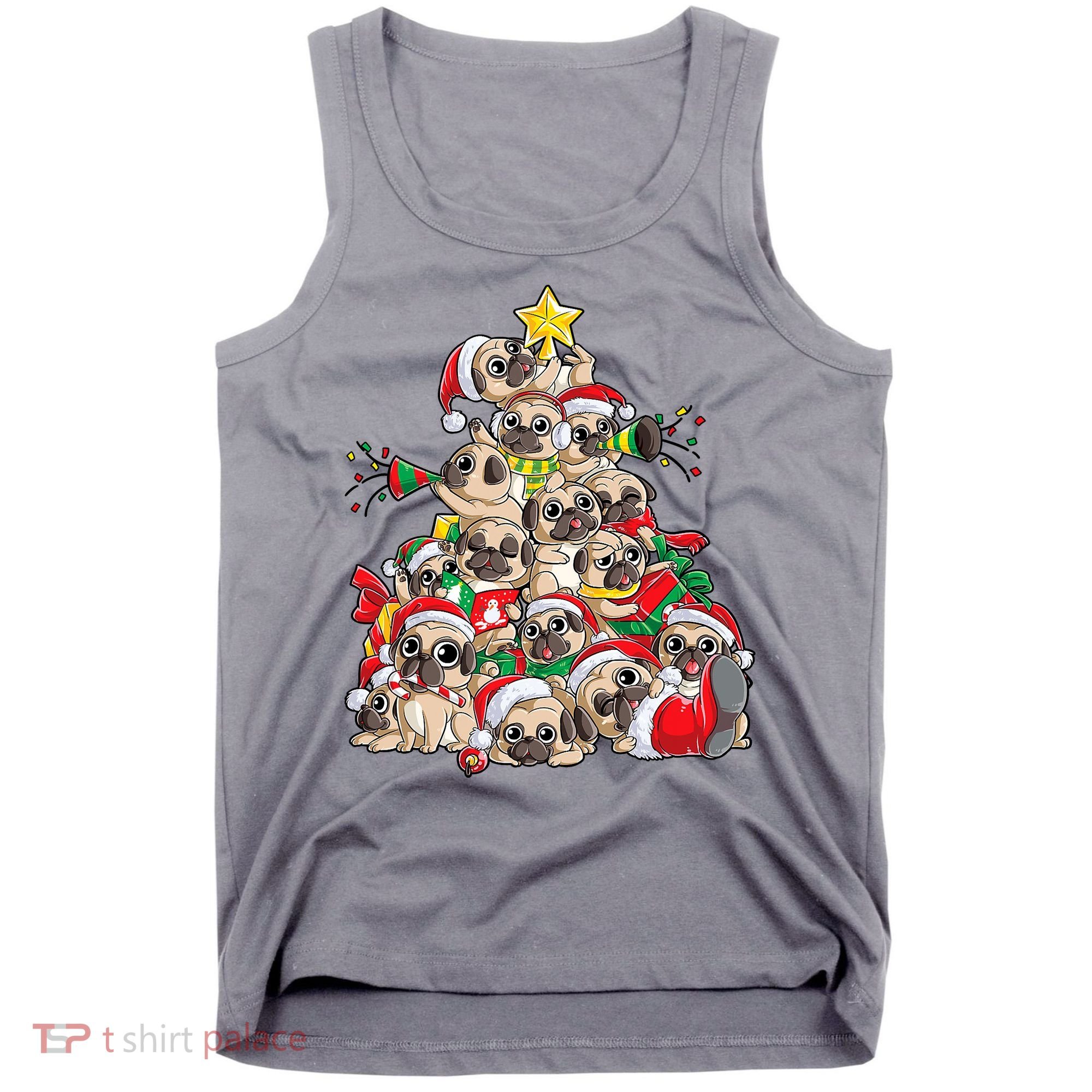 Funny Pug Dog Cute Christmas Gift Tank Top