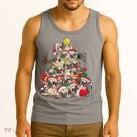 Funny Pug Dog Cute Christmas Gift Tank Top thumb 3