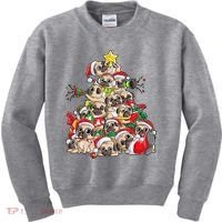 Funny Pug Dog Cute Christmas Gift Kids Sweatshirt thumb 0