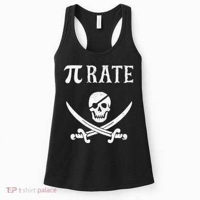 Funny Pi Day Pi Rate Pirate For Teachers Women's Tank Top