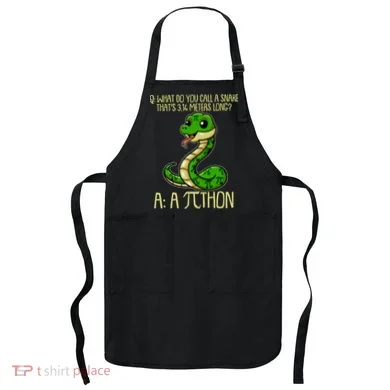 Funny Pi Day 314 PiThon Python Snake Joke Apron