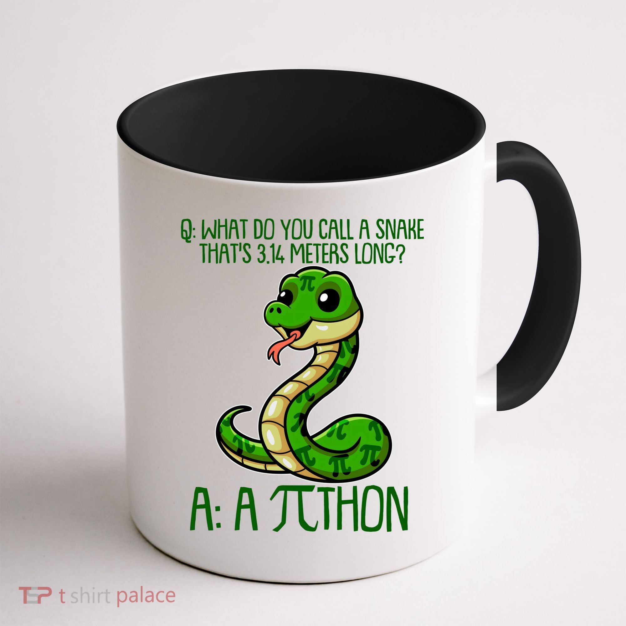 Funny Pi Day 314 PiThon Python Snake Joke Coffee Mug