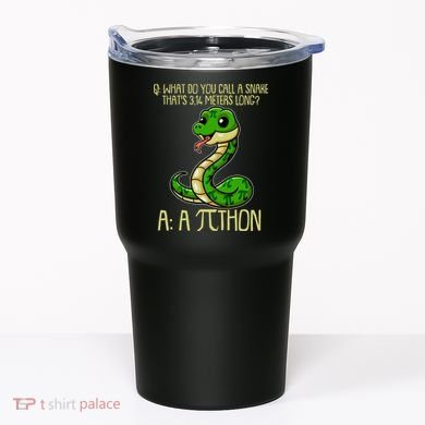 Funny Pi Day 314 PiThon Python Snake Joke Tumbler
