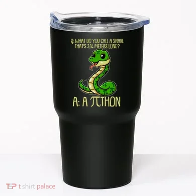 Funny Pi Day 314 PiThon Python Snake Joke Tumbler