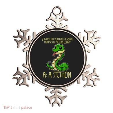 Funny Pi Day 314 PiThon Python Snake Joke Ornament