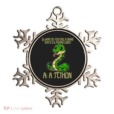 Funny Pi Day 314 PiThon Python Snake Joke Ornament