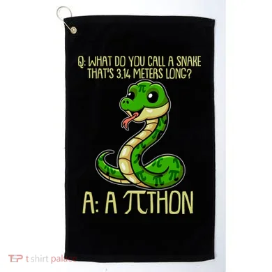 Funny Pi Day 314 PiThon Python Snake Joke Golf Towel