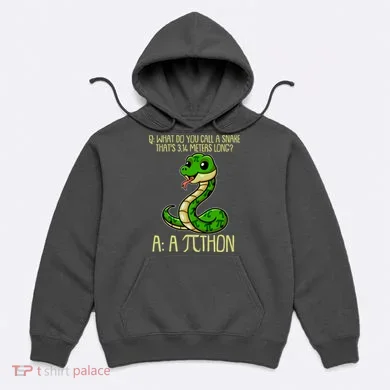 Funny Pi Day 314 PiThon Python Snake Joke Hoodie