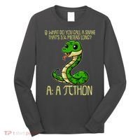 Funny Pi Day 314 PiThon Python Snake Joke Long Sleeve Shirt thumb 0