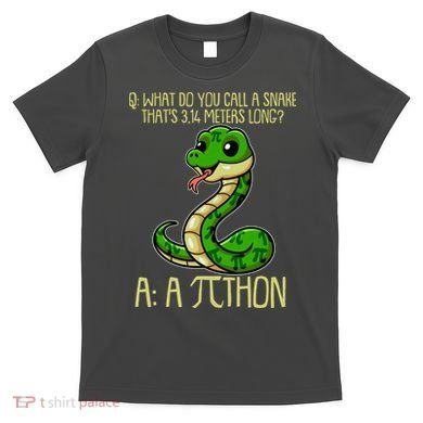 Funny Pi Day 314 PiThon Python Snake Joke T-Shirt
