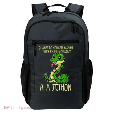Funny Pi Day 314 PiThon Python Snake Joke Backpack