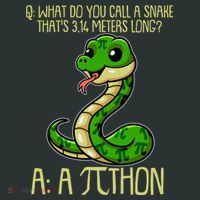 Funny Pi Day 314 PiThon Python Snake Joke Button thumb 1