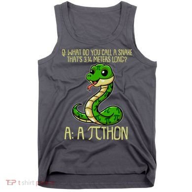 Funny Pi Day 314 PiThon Python Snake Joke Tank Top