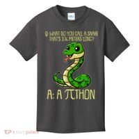 Funny Pi Day 314 PiThon Python Snake Joke Kids T-Shirt thumb 0